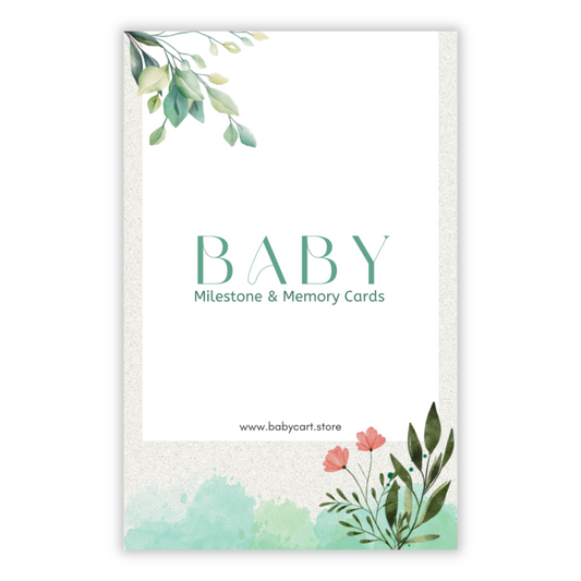Baby Milestone Cards | For 0-12 Months Baby Girl or Boy | Pack of 12 Cards | Best Gift for Newborns, Shower Party