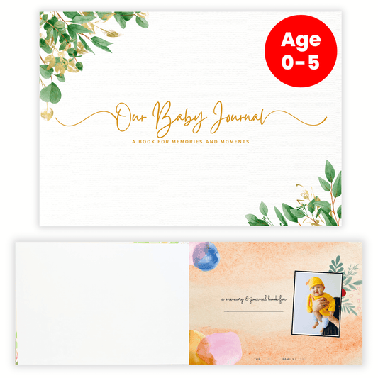 Baby Memory Book (Premium Record Book) | A Milestone Album for 0-5-Year Baby Girl/Boy | 98 Pages | Best Gift for Pregnancy, Newborns, Shower Party & New Parents [With Pocket]